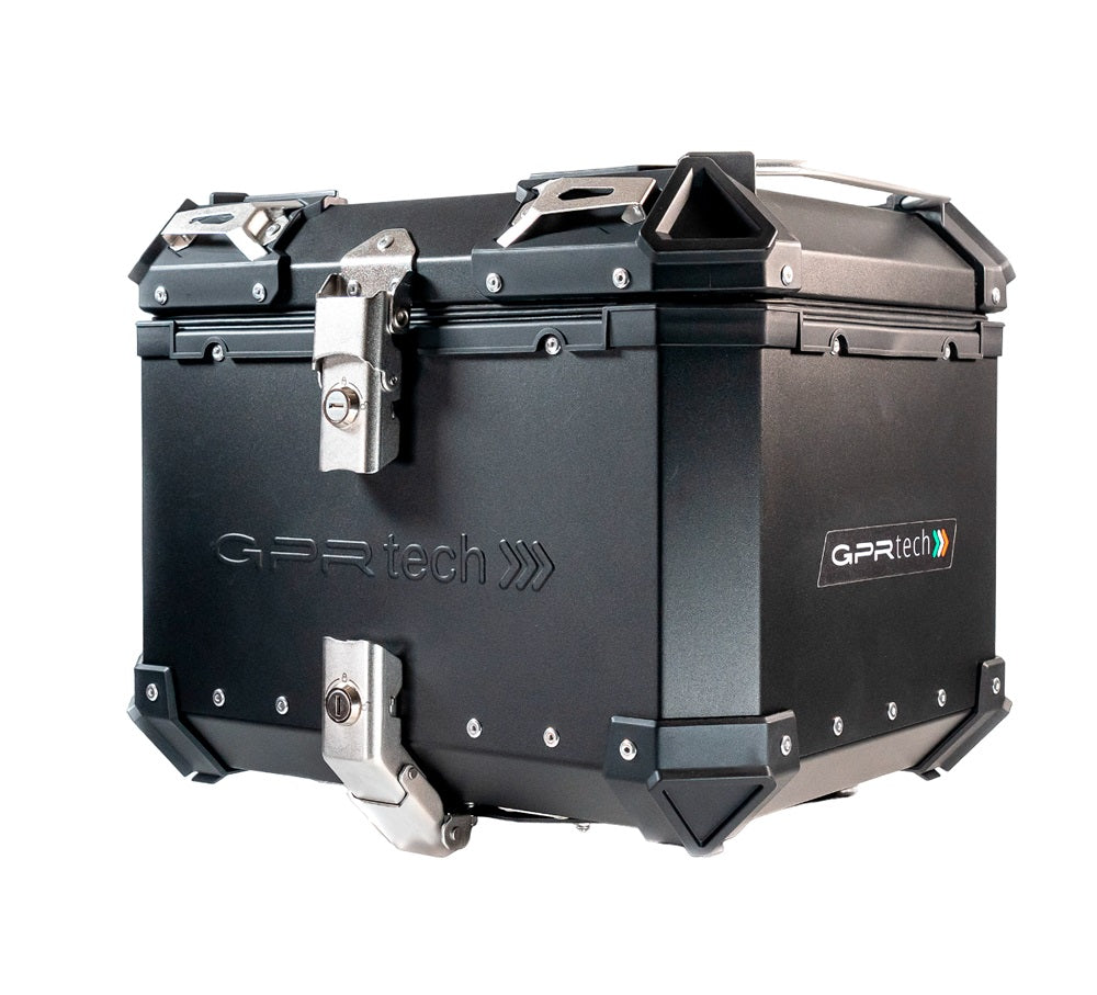 BMW R1250R R1250RS 2021-2023 GPR Tech 45L Aluminum Top Case, Black with Mounting Plate