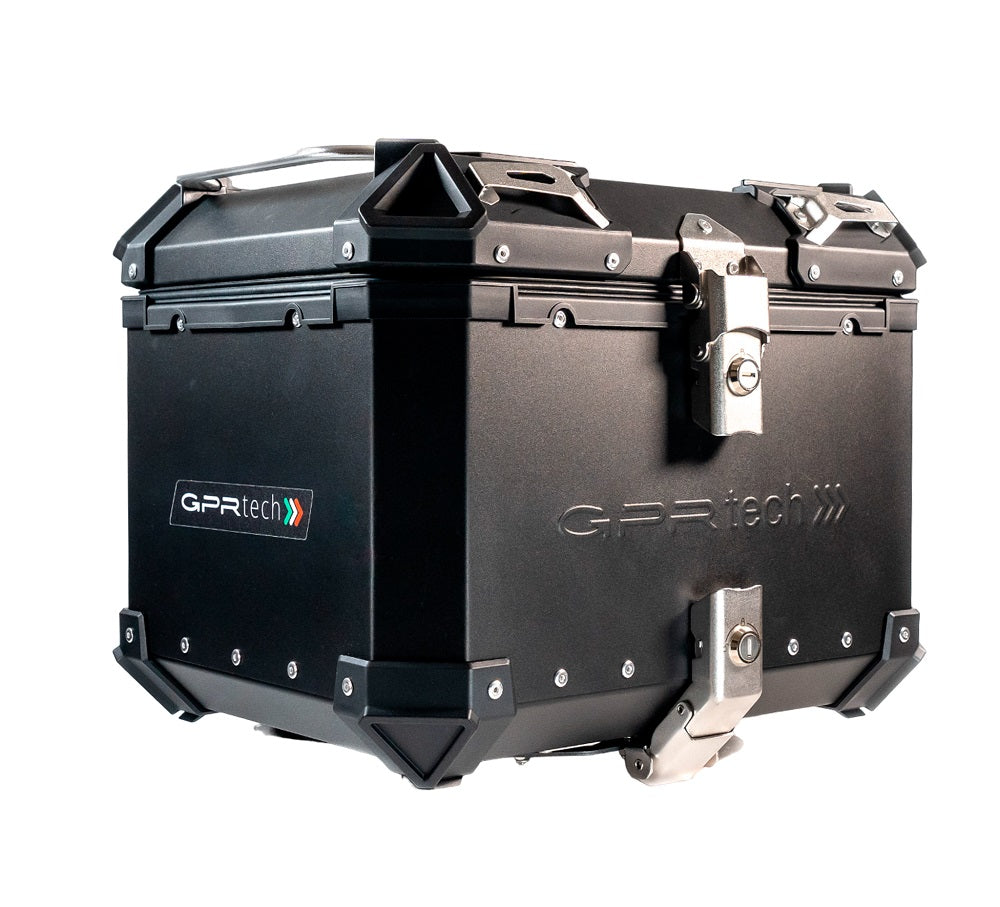 BMW R1250R R1250RS 2021-2023 GPR Tech 45L Aluminum Top Case, Black with Mounting Plate