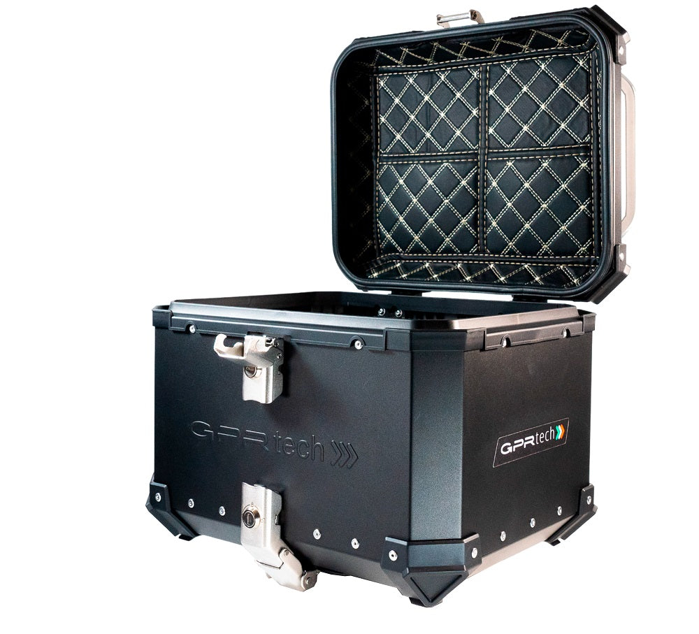 Benelli Trk 502 X 2020-2023 GPR Tech 35L Aluminum Top Case, Black with Mounting Plate