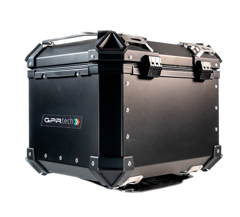BMW R1250R R1250RS 2021-2023 GPR Tech 45L Aluminum Top Case, Black with Mounting Plate