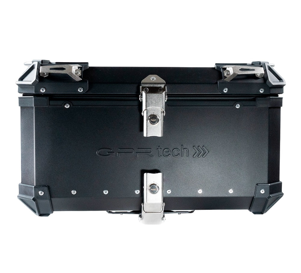 BMW F750GS 2021-2023 GPR Tech 55L Aluminum Top Case, Black with Mounting Plate