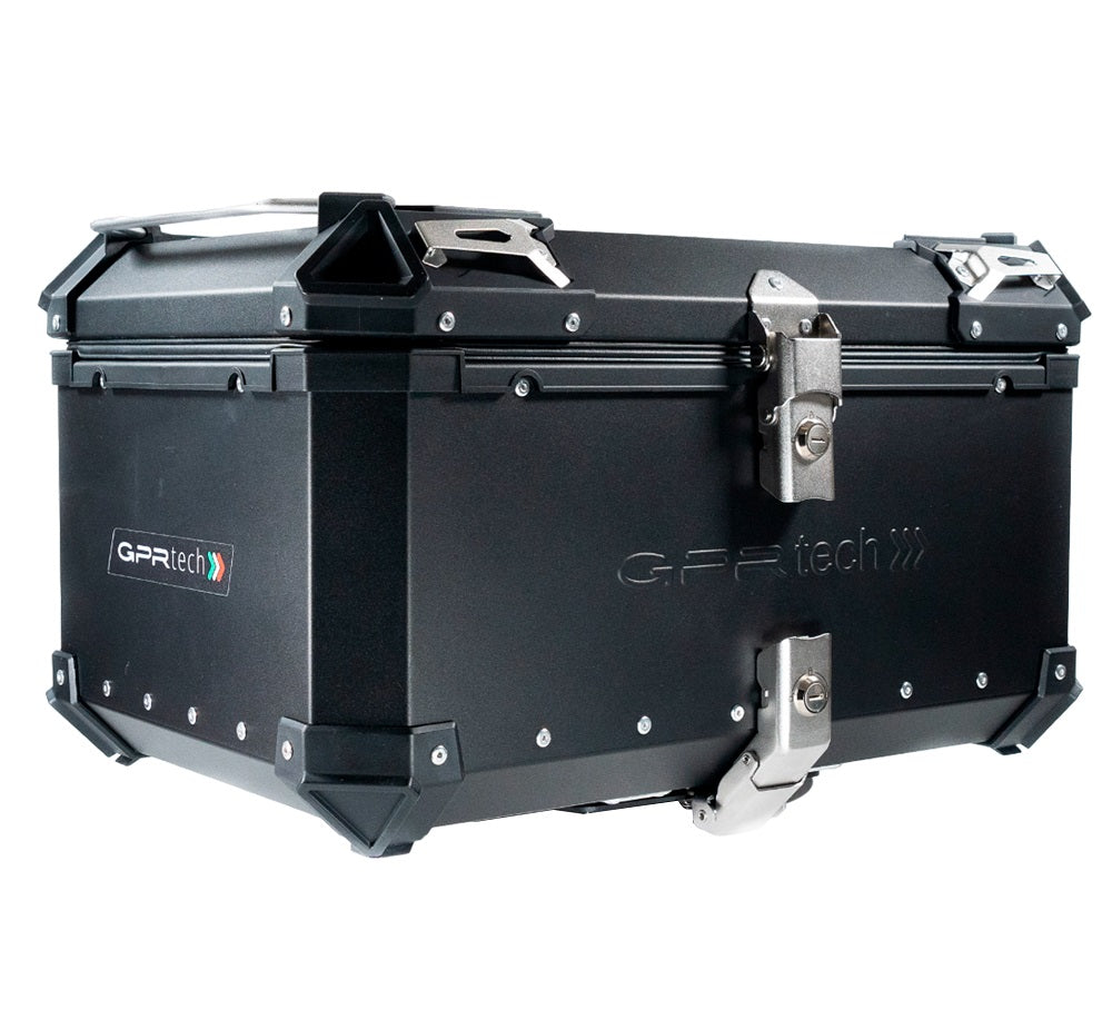 BMW F750GS 2021-2023 GPR Tech 55L Aluminum Top Case, Black with Mounting Plate