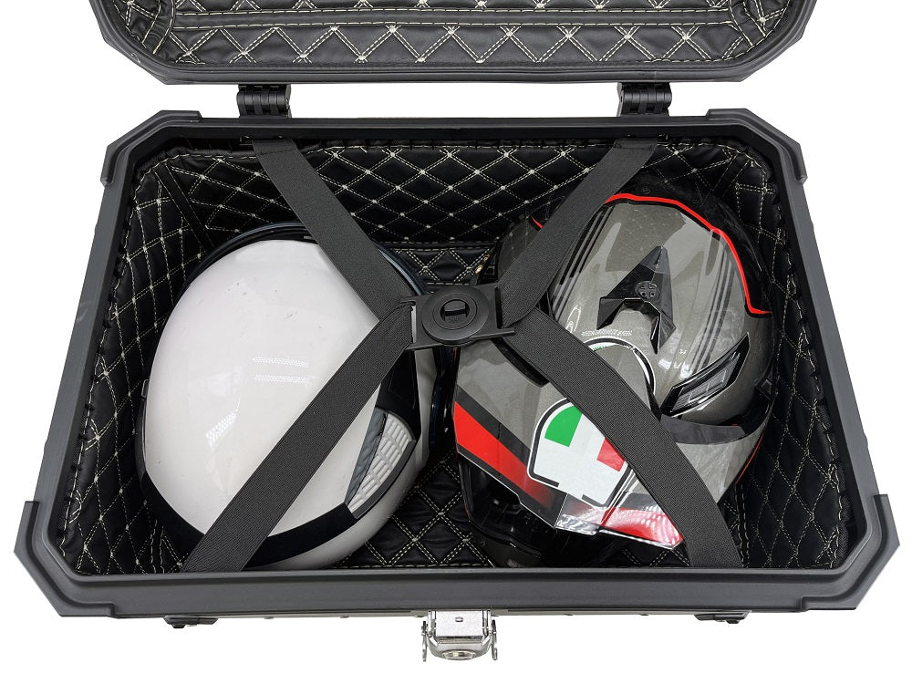 Honda Adv 350 2022-2023 GPR Tech 55L Aluminum Top Case, Black with Mounting Plate