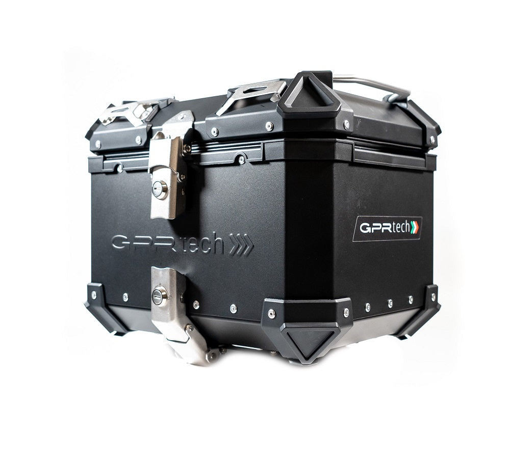 Royal Enfield Himalayan 410 2017-2023 GPR Tech 26L Aluminum Top Case, Black with Mounting Plate