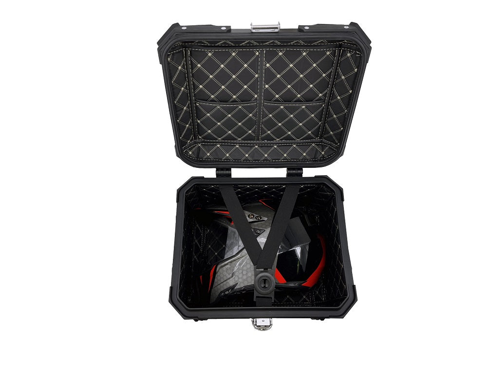 BMW R1250R R1250RS 2021-2023 GPR Tech 45L Aluminum Top Case, Black with Mounting Plate