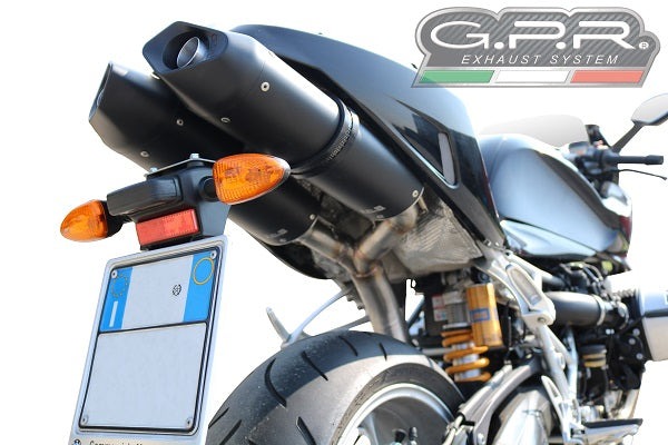 Bmw R1200S 2006-2008 Exhaust GPR Double Slip-on Furore Nero