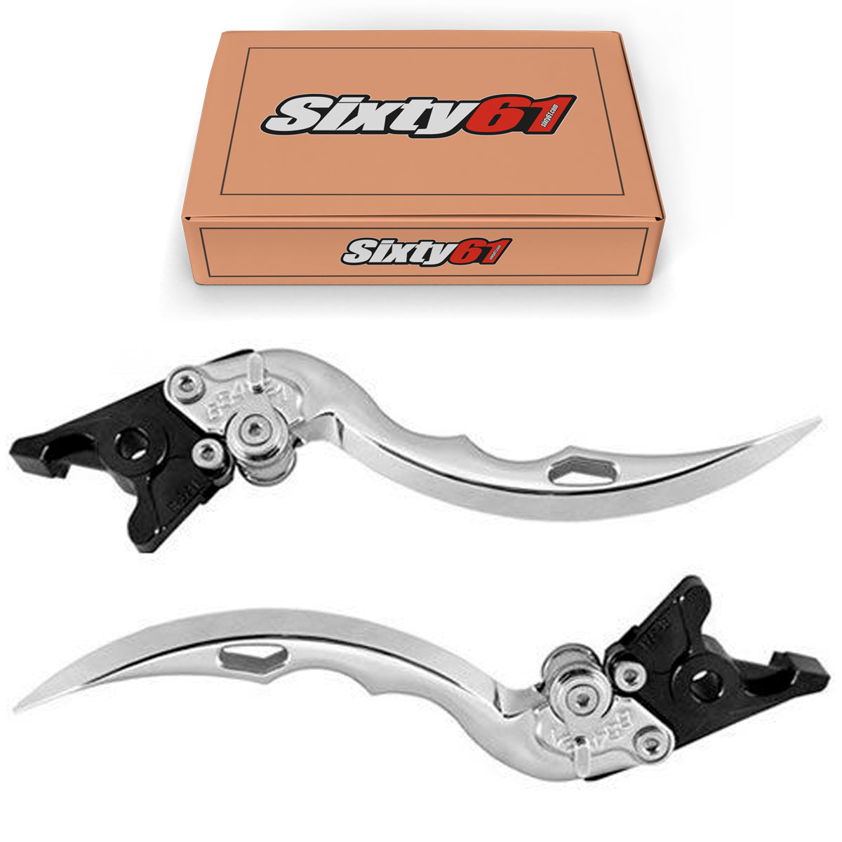 Yamaha Chrome Brake & Clutch Levers, Adjustable Blade Style