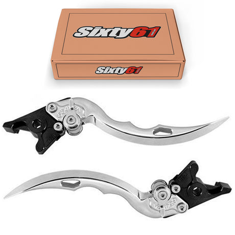 Yamaha Chrome Brake & Clutch Levers, Adjustable Blade Style