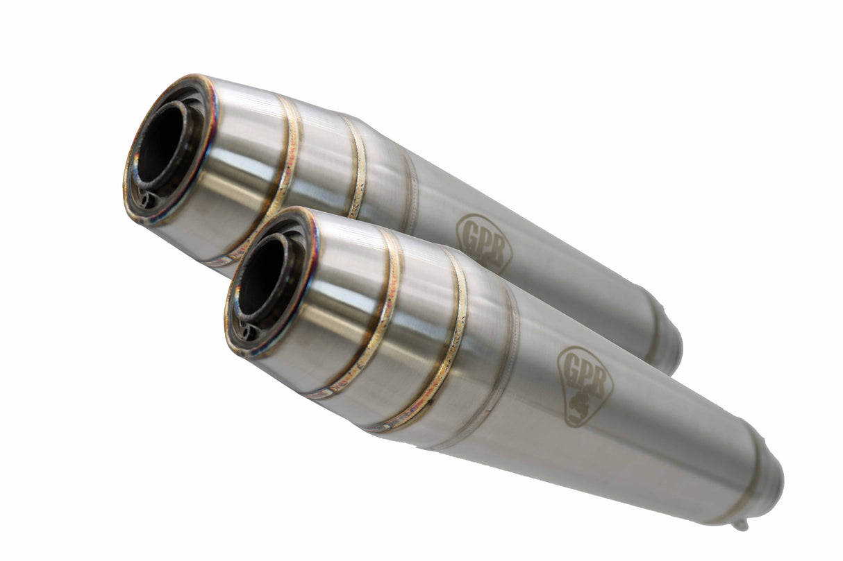 Bmw R90 1973-1976 Exhaust GPR Silencers without link pipe Deeptone Inox Cafè Racer