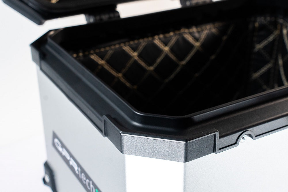 Zontes 350 T2 ADV 2022-2023 GPR Tech 35L Aluminum Top Case, Silver with Mounting Plate