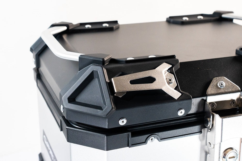 Kawasaki Versys-X 300 2017-2021 GPR Tech 45L Aluminum Top Case, Silver with Mounting Plate