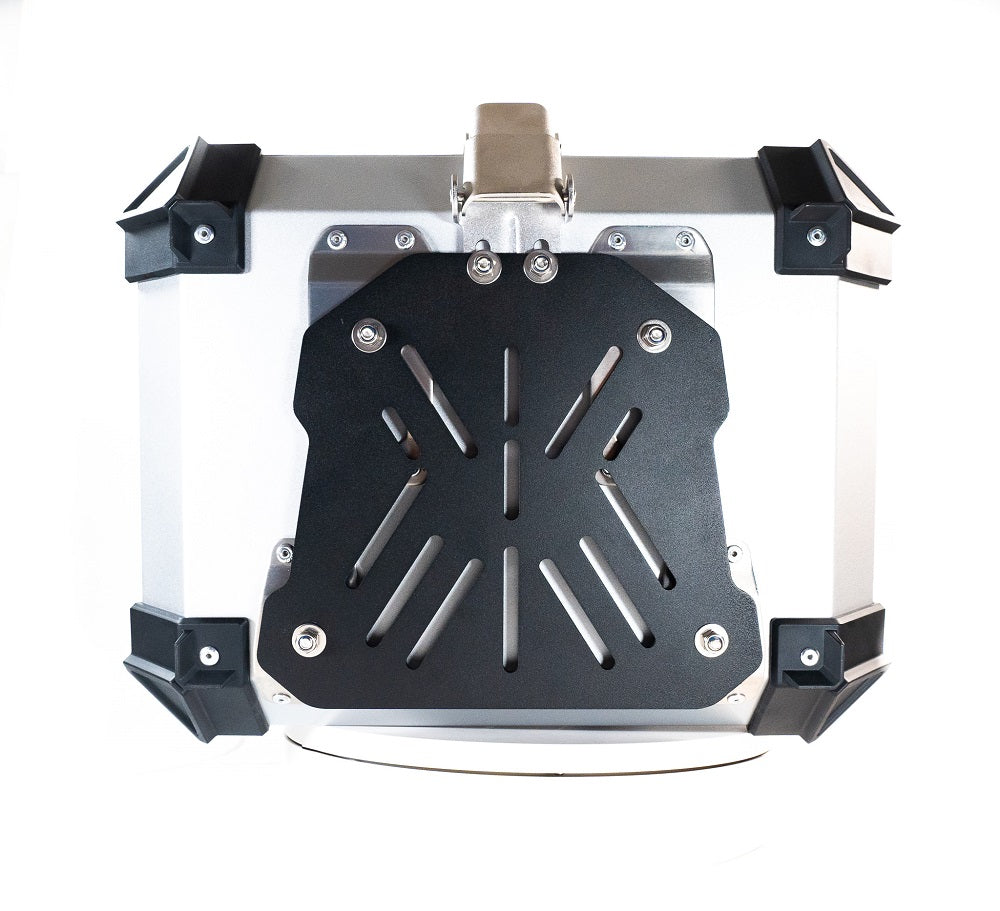 BMW F800GS 2008-2015 GPR Tech 55L Aluminum Top Case, Silver with Mounting Plate