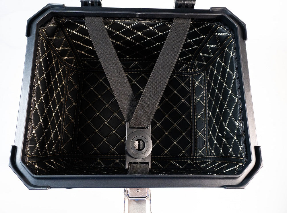 Suzuki V-Strom Dl 1000 2014-2016 GPR Tech 35L Aluminum Top Case, Silver with Mounting Plate