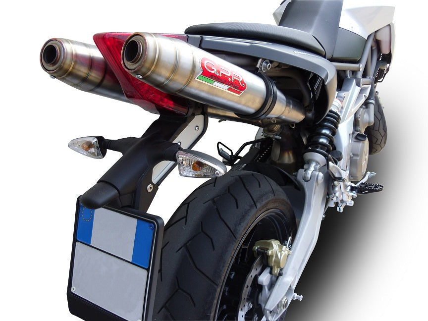 Aprilia Dorsoduro 750 2008-2016 Exhaust GPR Double Slip-on Deeptone Inox