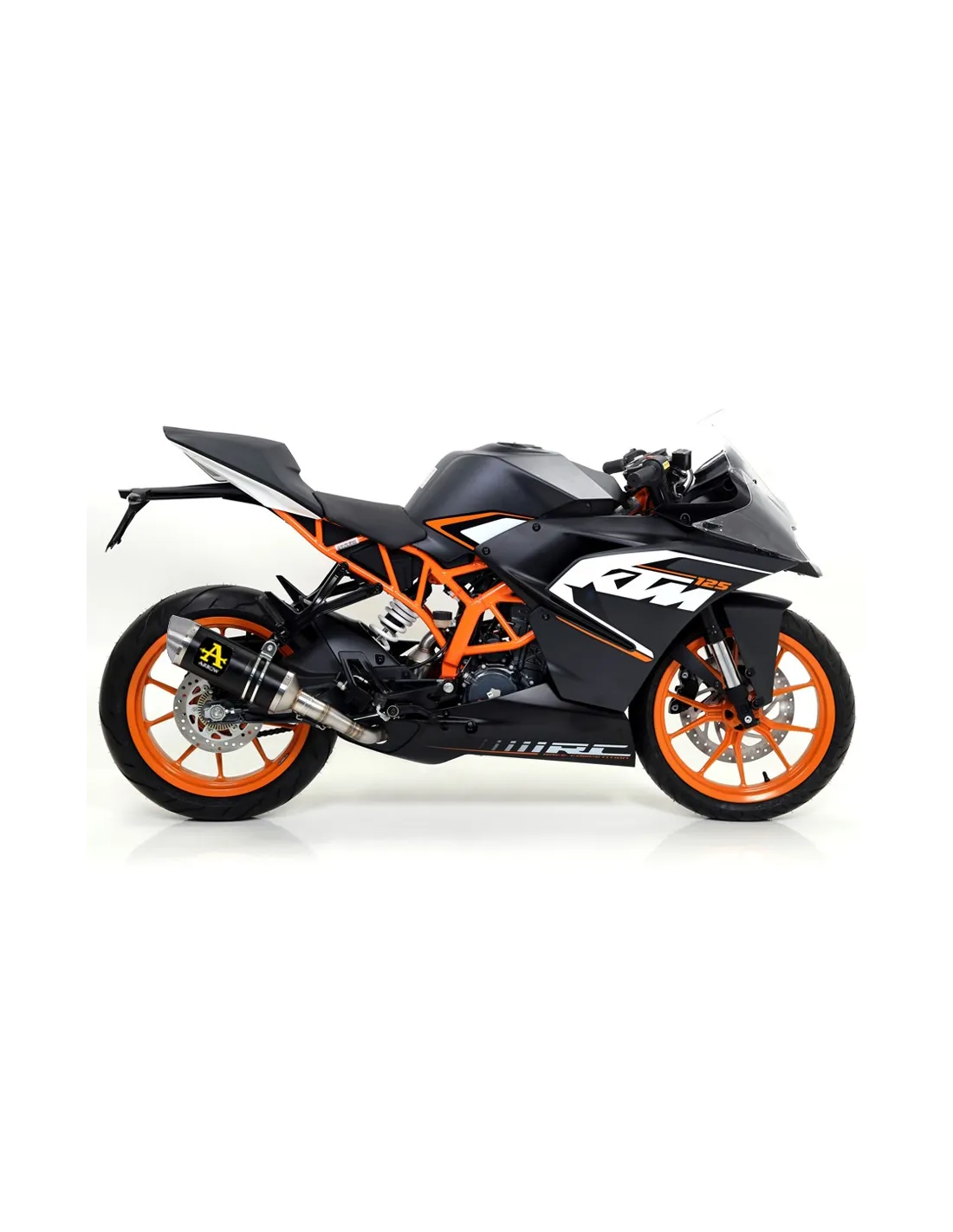 71813AON Arrow Thunder Exhaust, Aluminum Dark for KTM RC 125 / Duke 390 / RC390 2013-2016