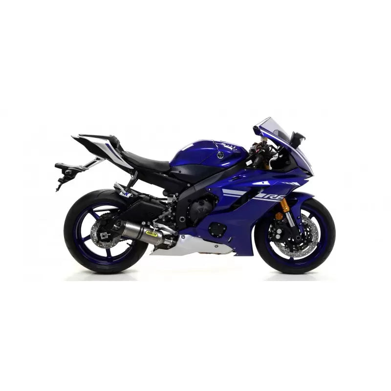 71863AKN Arrow Thunder Exhaust, Aluminum "DARK" with Carbon Cap for Yamaha YZF-R6 08-25