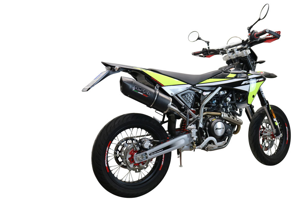 GPR Exhaust System Fantic Motor XMF 125 2021-2023, Furore Evo4 Nero, Slip-on Exhaust Including Removable DB Killer, Link Pipe and catalyst