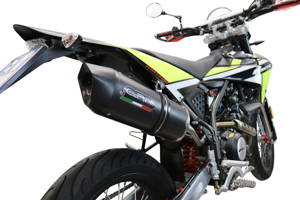 GPR Exhaust System Fantic Motor XMF 125 2021-2023, Furore Evo4 Nero, Slip-on Exhaust Including Removable DB Killer, Link Pipe and catalyst