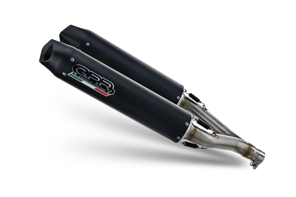 Aprilia Dorsoduro 1200 2011-2016 Exhaust GPR Double Slip-on Furore Evo4 Nero