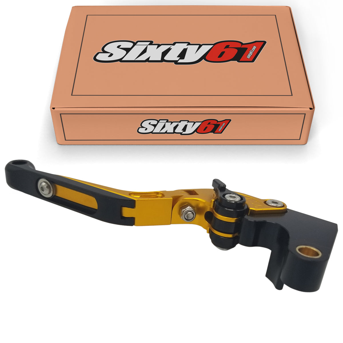 Honda Brake & Clutch Levers, Gold Sliding Adjustable