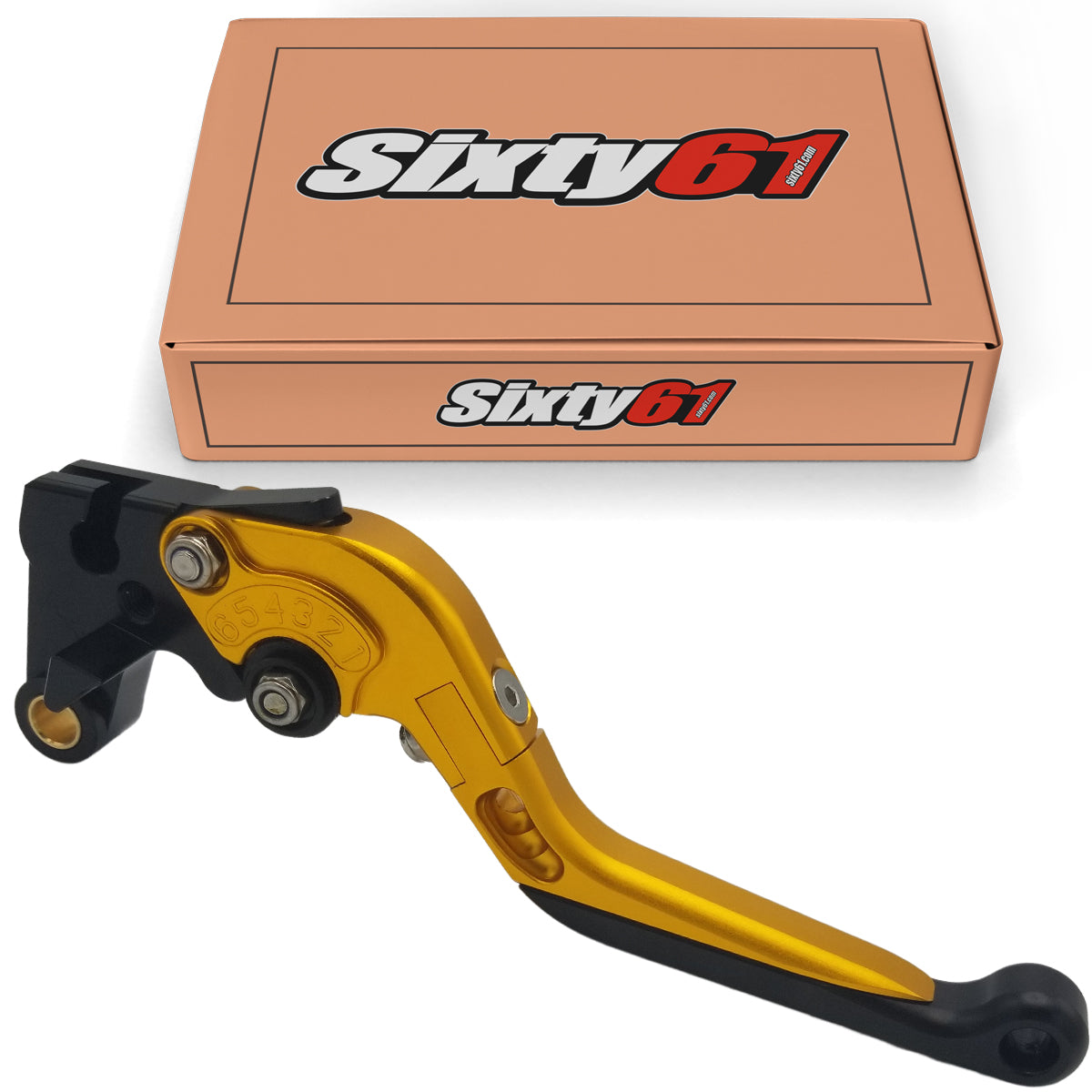 Honda Brake & Clutch Levers, Gold Sliding Adjustable
