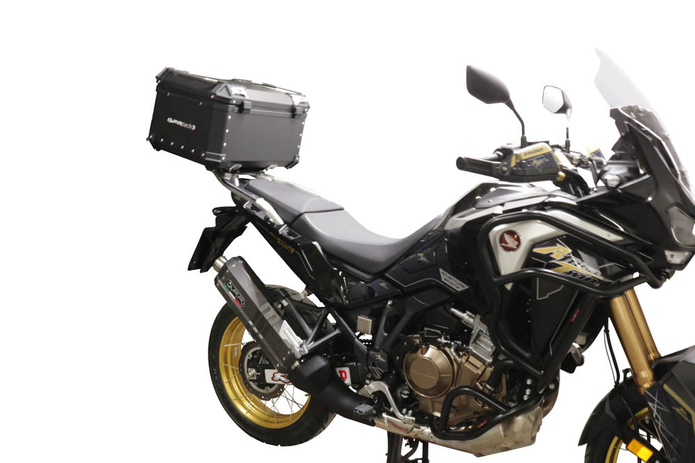 Honda CRF1100L Africa Twin 2021-2023 GPR Tech 35L Aluminum Top Case, Black with Mounting Plate