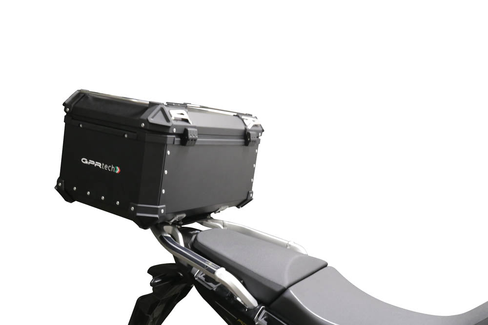 Honda CRF1100L Africa Twin 2021-2023 GPR Tech 35L Aluminum Top Case, Black with Mounting Plate