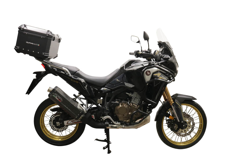 Honda CRF1100L Africa Twin 2021-2023 GPR Tech 35L Aluminum Top Case, Black with Mounting Plate