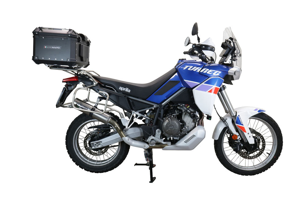 Aprilia Tuareg 660 2021-2023 GPR Tech 55L Aluminum Top Case, Black with Mounting Plate
