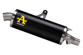 72625AON Arrow Maxi Race-Tech Dark Aluminum Exhaust Steel Cap Honda CRF1100L Africa Twin 2020-2024 2025