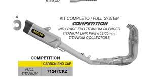 71247CKZ Arrow COMPETITION Full Titanium full system for YZF R1 2025