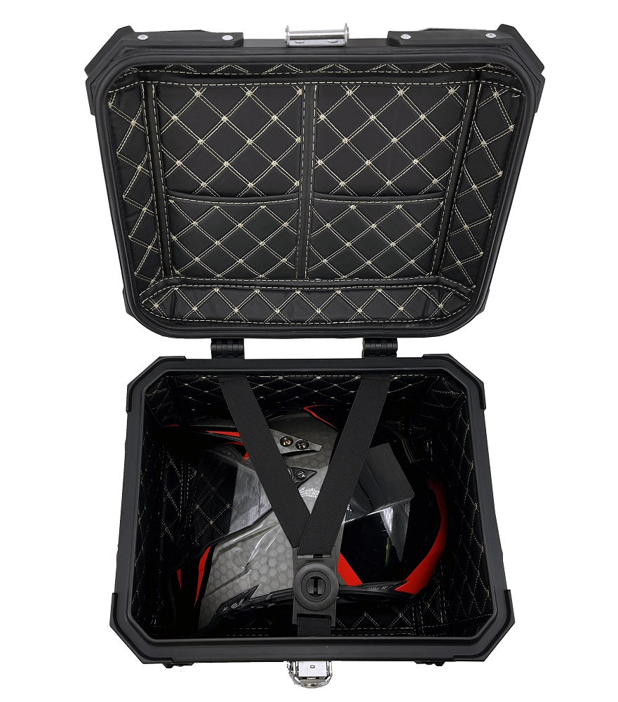 BMW R1250R R1250RS 2021-2023 GPR Tech 45L Aluminum Top Case, Black with Mounting Plate