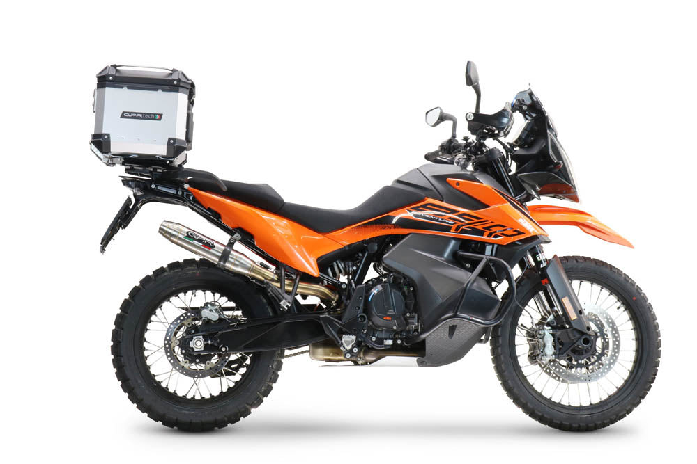KTM Adventure 790 2021-2023 GPR Tech 35L Aluminum Top Case, Silver with Mounting Plate