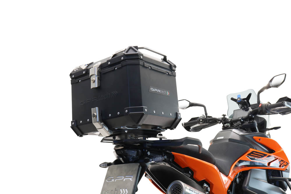 KTM 1190 Adventure 2014-2016 GPR Tech 55L Aluminum Top Case, Black with Mounting Plate