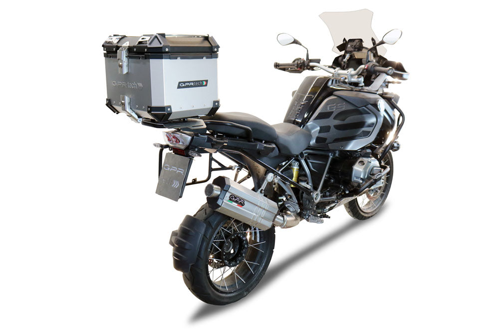 BMW R1200GS - Adventure 2014-2016 GPR Tech 35L Aluminum Top Case, Silver with Mounting Plate