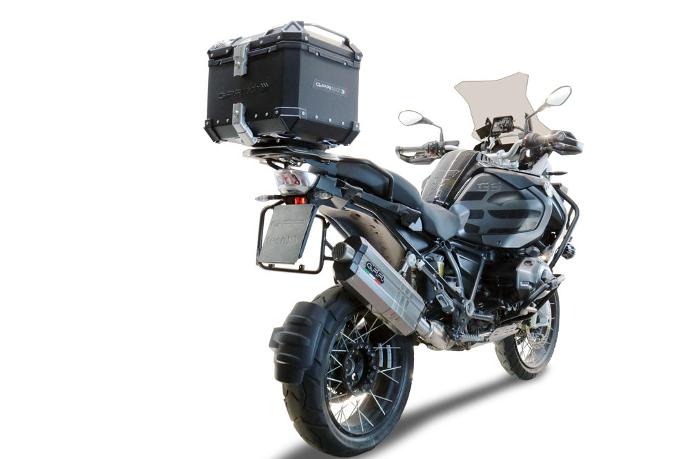 BMW R1250GS - Adventure 2019-2020 GPR Tech 35L Aluminum Top Case, Black with Mounting Plate