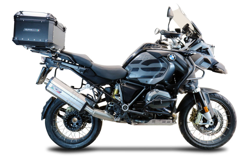 BMW R1250GS - Adventure 2019-2020 GPR Tech 55L Aluminum Top Case, Black with Mounting Plate