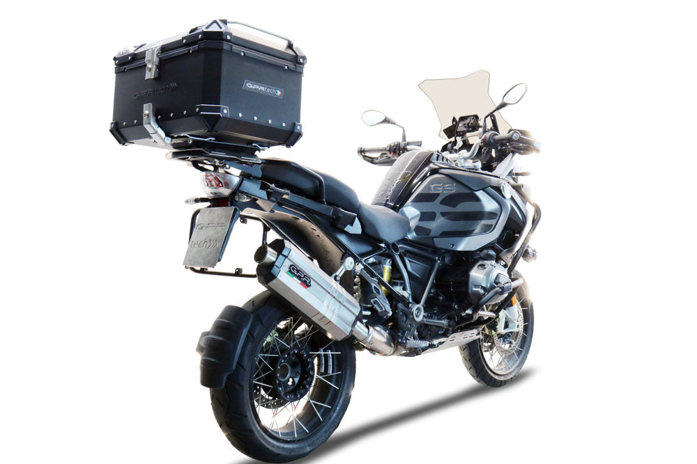 BMW F850GS Adventure 2021-2023 GPR Tech 55L Aluminum Top Case, Black with Mounting Plate