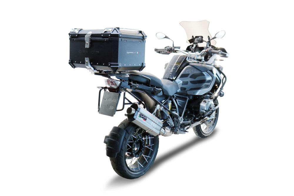 BMW F850GS Adventure 2019-2020 GPR Tech 55L Aluminum Top Case, Black with Mounting Plate