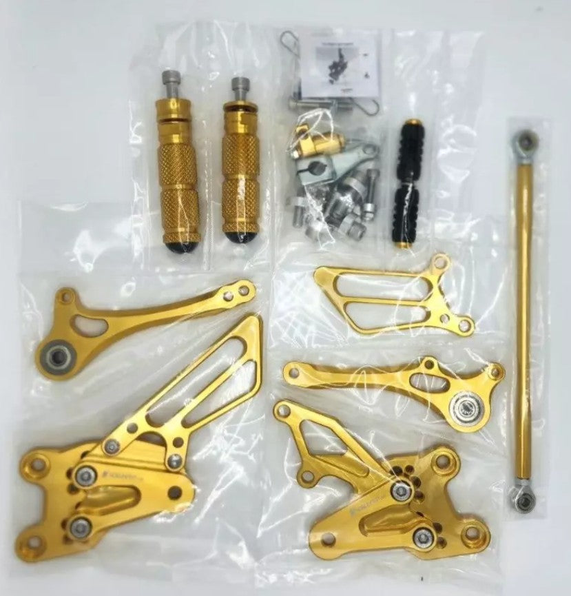 Kawasaki ZX14 ZX14R (Non-ABS) 2006-2022 Rearsets in Gold RPK007