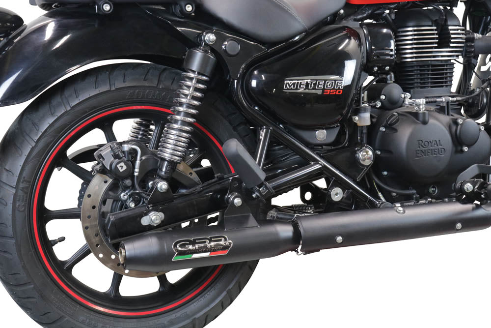 Royal Enfield Meteor 350 2021-2023 Exhaust GPR Slip-on Deeptone Nero
