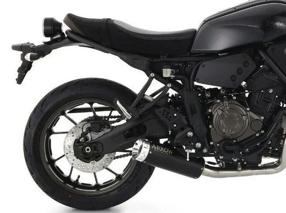 74509RBA Arrow Rebel Slip-on Exhaust, Aluminum End Cap for Yamaha XSR700 21-25