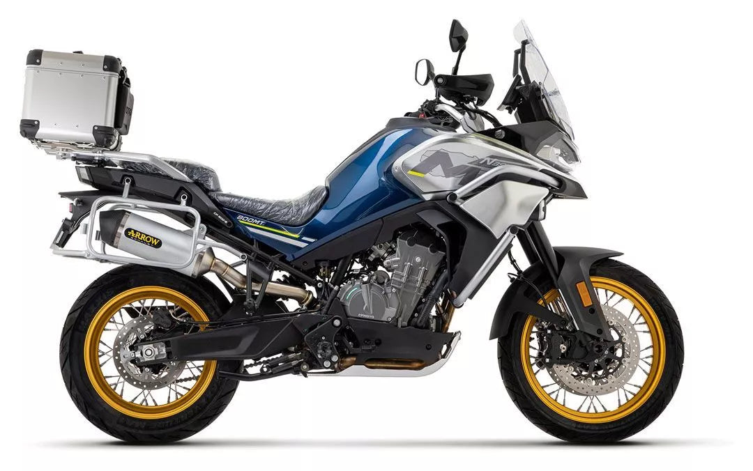 71943pk Arrow Cf Moto 800mt Sport / Touring 23-24 EU Homologated Titanium Race Tech Silencer With Welded Link Pipe