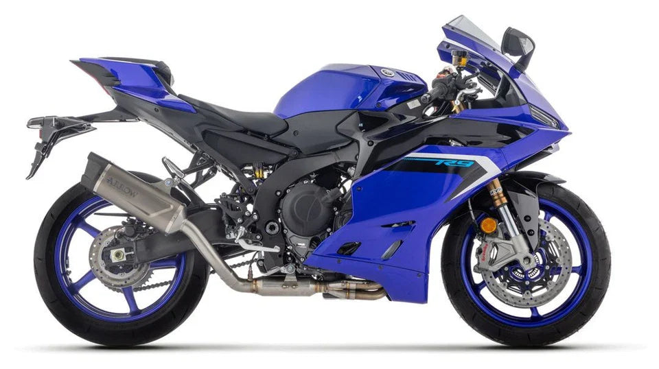 71081PK RACING Full Exhaust Arrow Indy Race EVO Titanium Carbon End Cap Yamaha YZF R9 2025