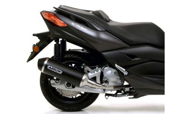 53523ANN Arrow Yamaha X-Max 300 '17/20 Homologated Aluminium Dark Urban Silencer With Dark Stainless Steel End Cap