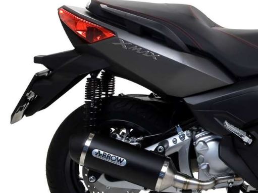 53523ANN Arrow Yamaha X-Max 300 '17/20 Homologated Aluminium Dark Urban Silencer With Dark Stainless Steel End Cap