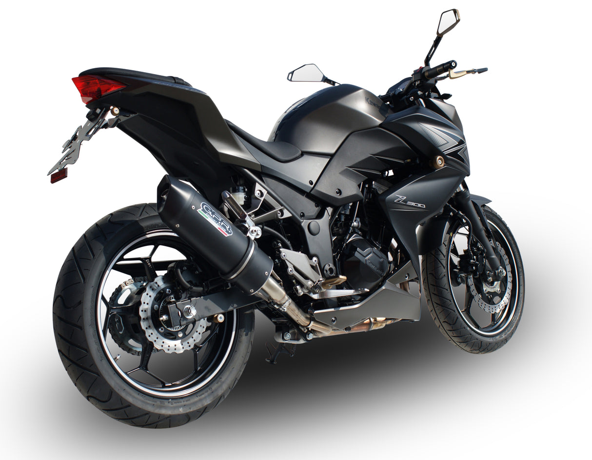 Kawasaki Z300 2014-2017 Exhaust GPR Slip-on Furore Nero