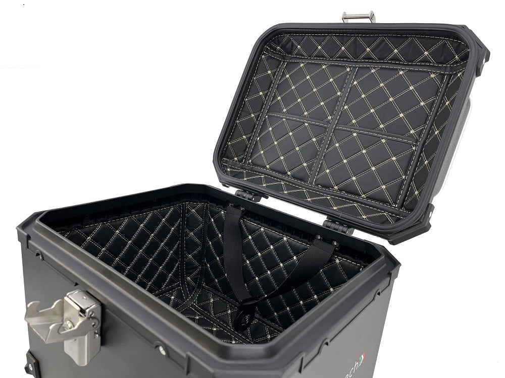 Suzuki V-Strom 1050 Xt 2020-2021 GPR Tech 55L Aluminum Top Case, Silver with Mounting Plate