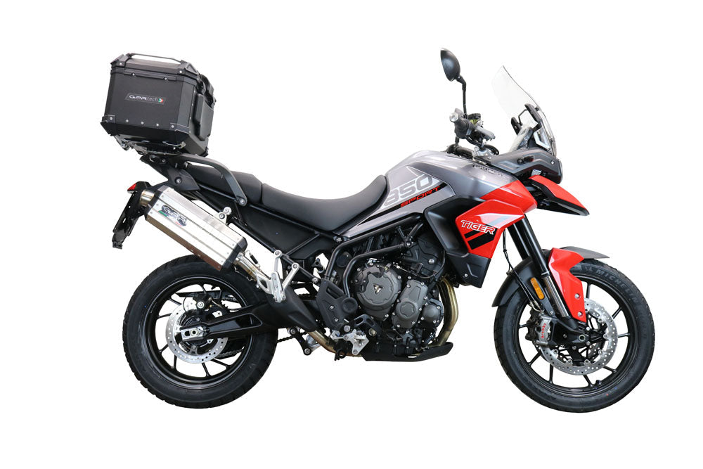 Triumph Tiger 1200 GT / Rally 2022-2023 GPR Tech 35L Aluminum Top Case, Black with Mounting Plate