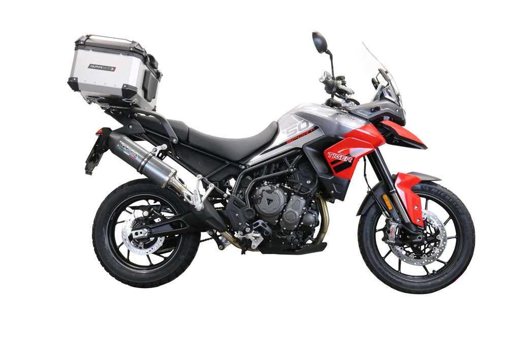 Triumph Tiger 900 2020-2023 GPR Tech 55L Aluminum Top Case, Silver with Mounting Plate